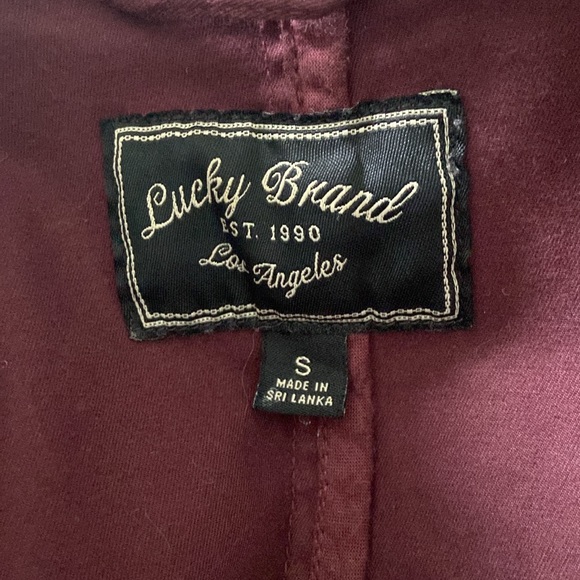 Lucky Brand Utility Style Jacket | Like New | Deep Burgundy Size Small - Picture 7 of 8